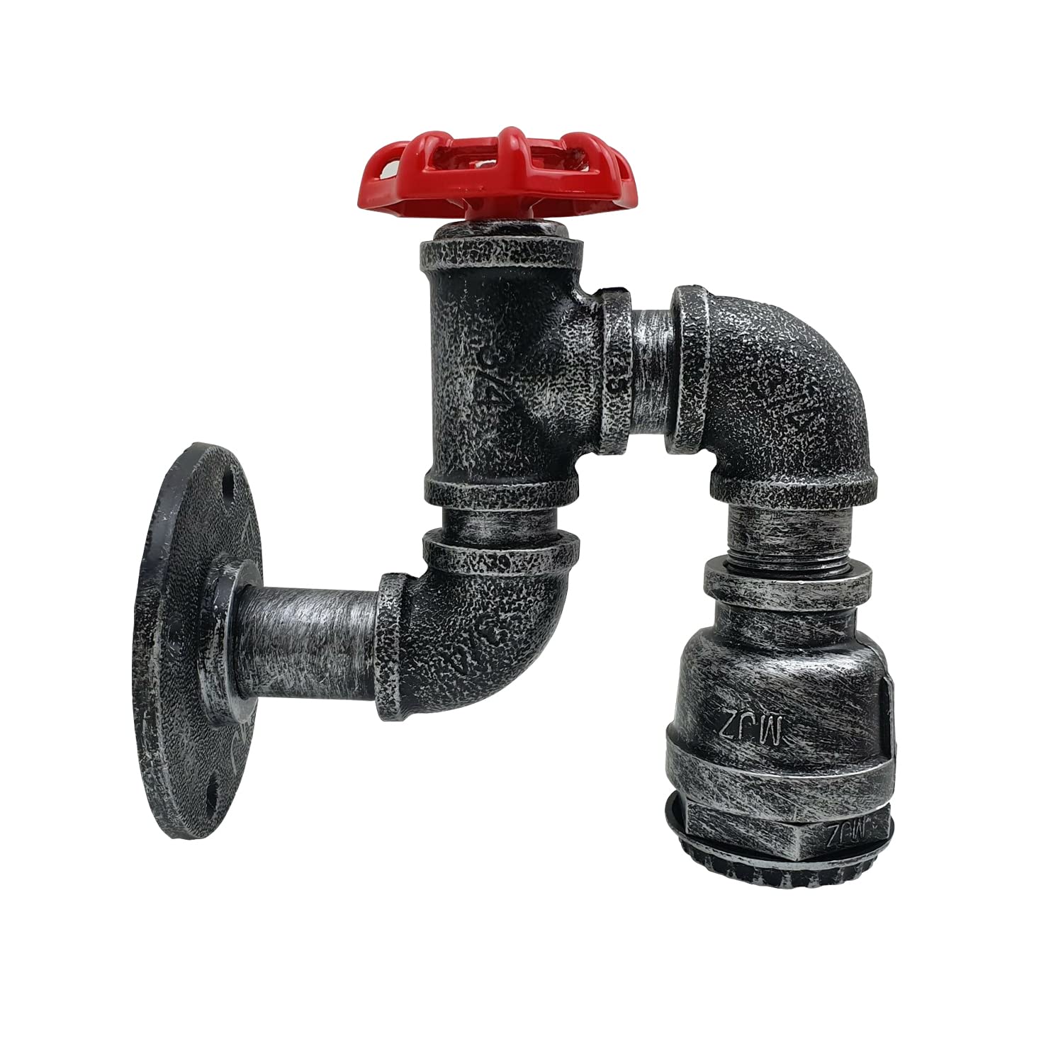 LEDSone Steampunk Rustic Wall Sconce Light Industrial Retro Metal Water Pipe E27 Lamp Holder Vintage Wall Mount Lighting Fixture for Bedroom, Living Room, Bar