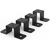 thumbnail image 2 of Metal U Bracket VANROUG 8Pcs Square Tube Strap Clamp, Black Deck Fence Post Tie Bracket U Shaped Pipe Clamp Bracket For 2x2 Square Pipe Powder Coated Black Deck Railing Bracket 2 of 12