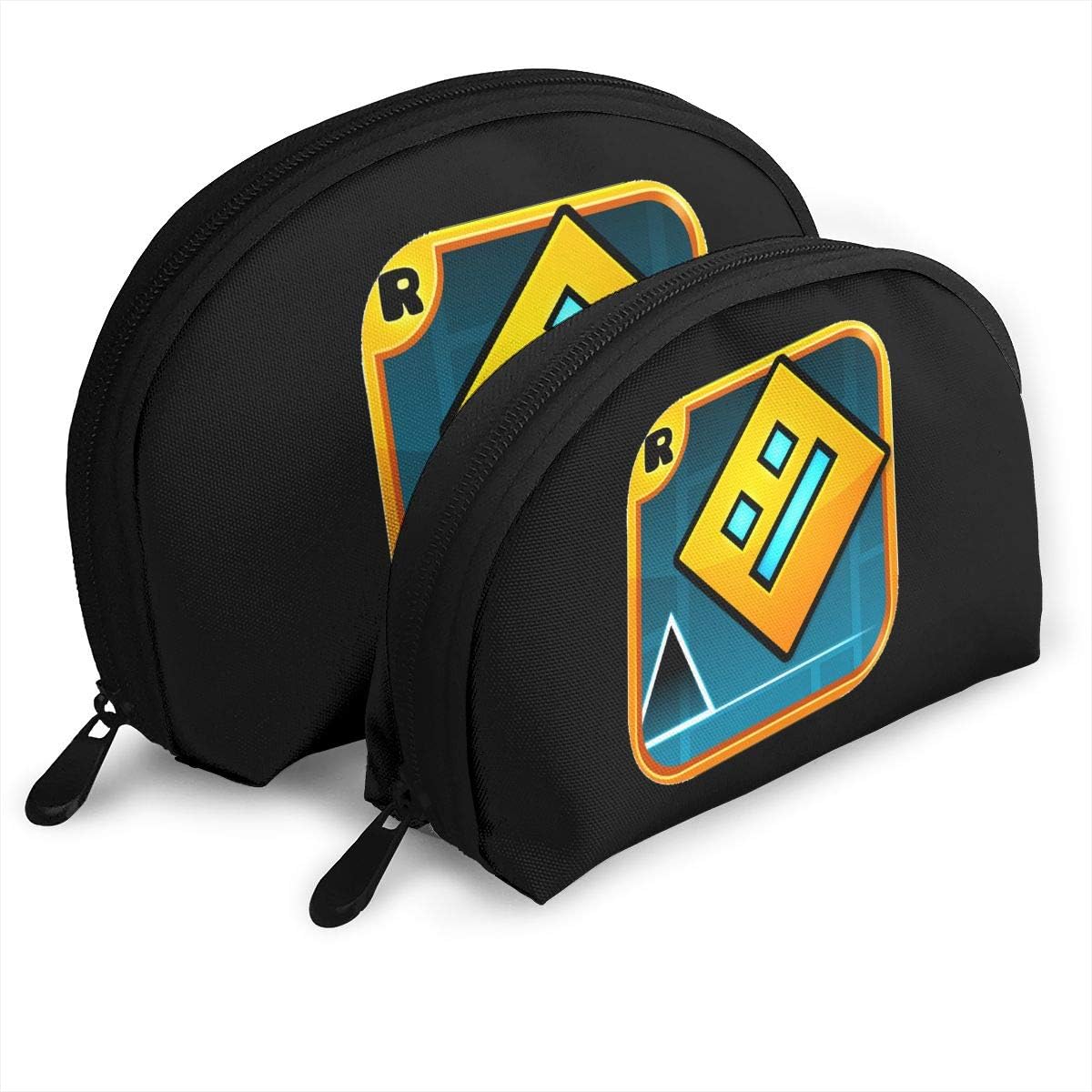 Others Geometry Dash Travel Cosmetic Pouch Clutch Portable Bags Handbag Organizer with Zipper