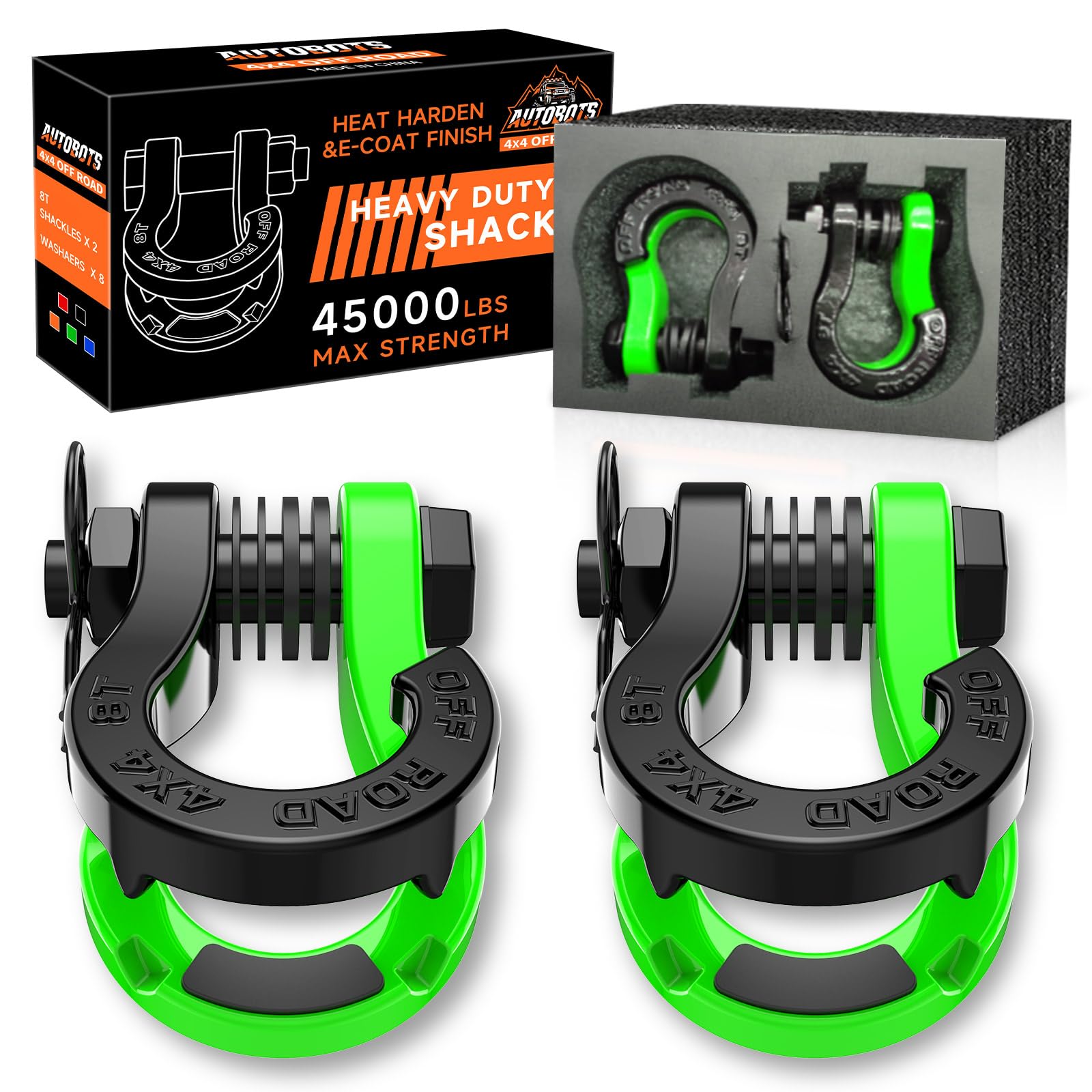 AUTOBOTS Tigertooth D Ring Shackles 45,000lb Break