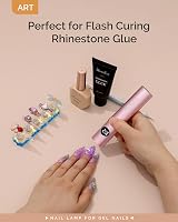 MelodySusie P-ART01G Handheld Cordless UV LED Nail Lamp Rose Pink view 6