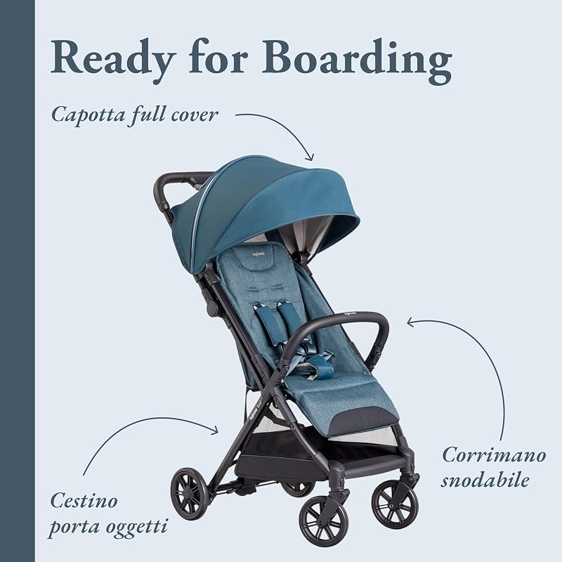 Passeggino leggero Quid 2, fino a 22kg, Compatto, Ottimo per Aereo, Manta Blue
