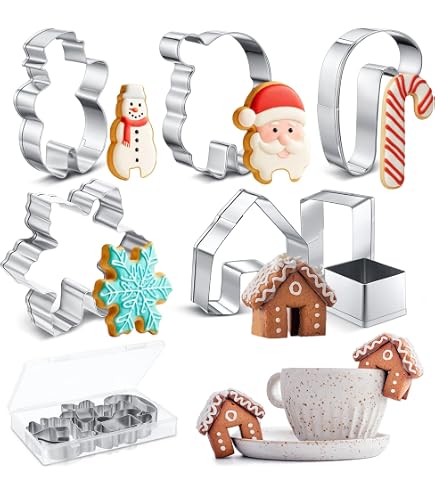 R&M International Christmas Cookie Cutter Set – 4 Piece Medium Tinplated Steel Cutters (Silver) - View #7