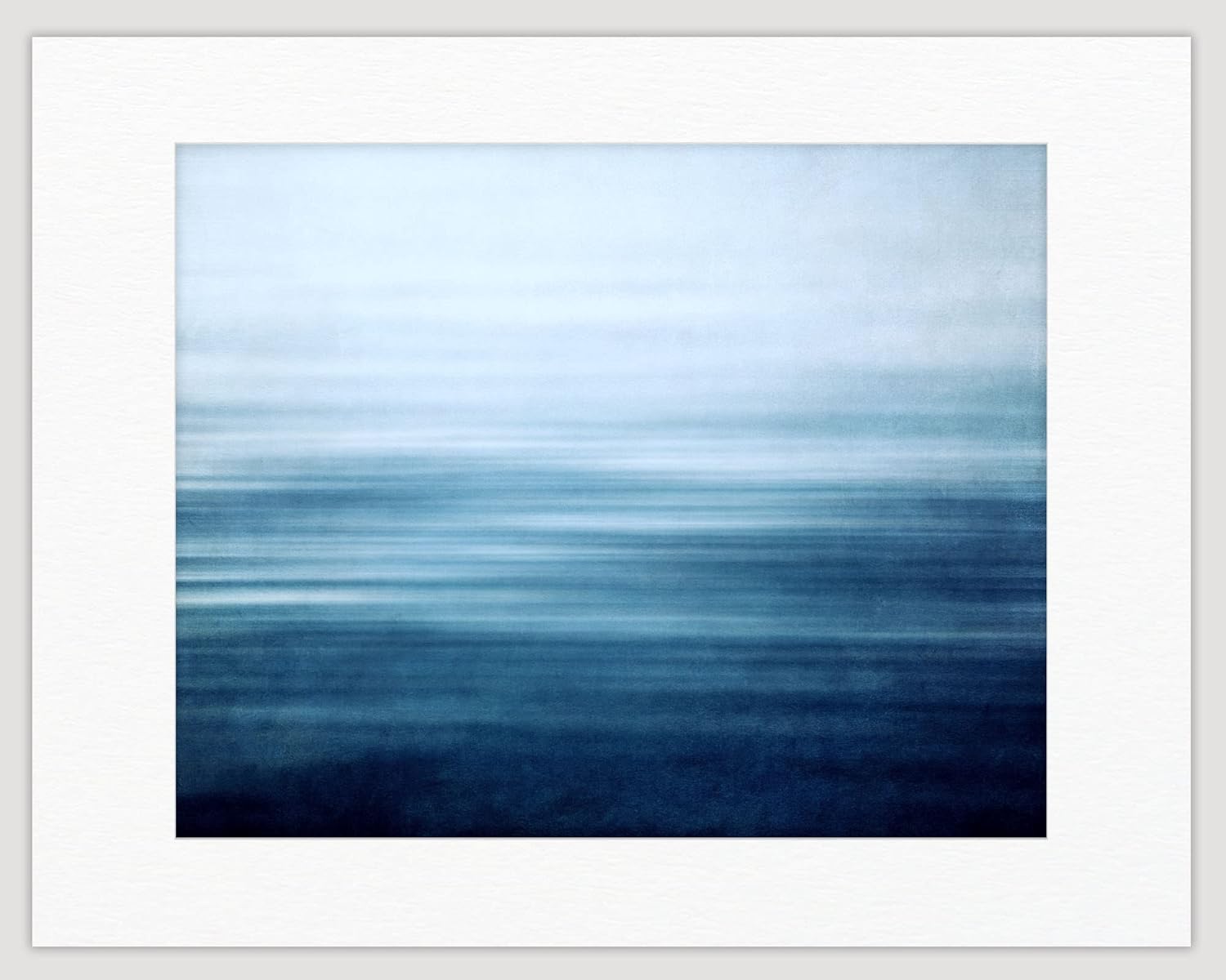 Photographs - Lisa Russo Fine Art - Minimalist Modern Blue Abstract Wall Decor Photo Print - Not Framed (11x14 Print with 16x20 Mat)