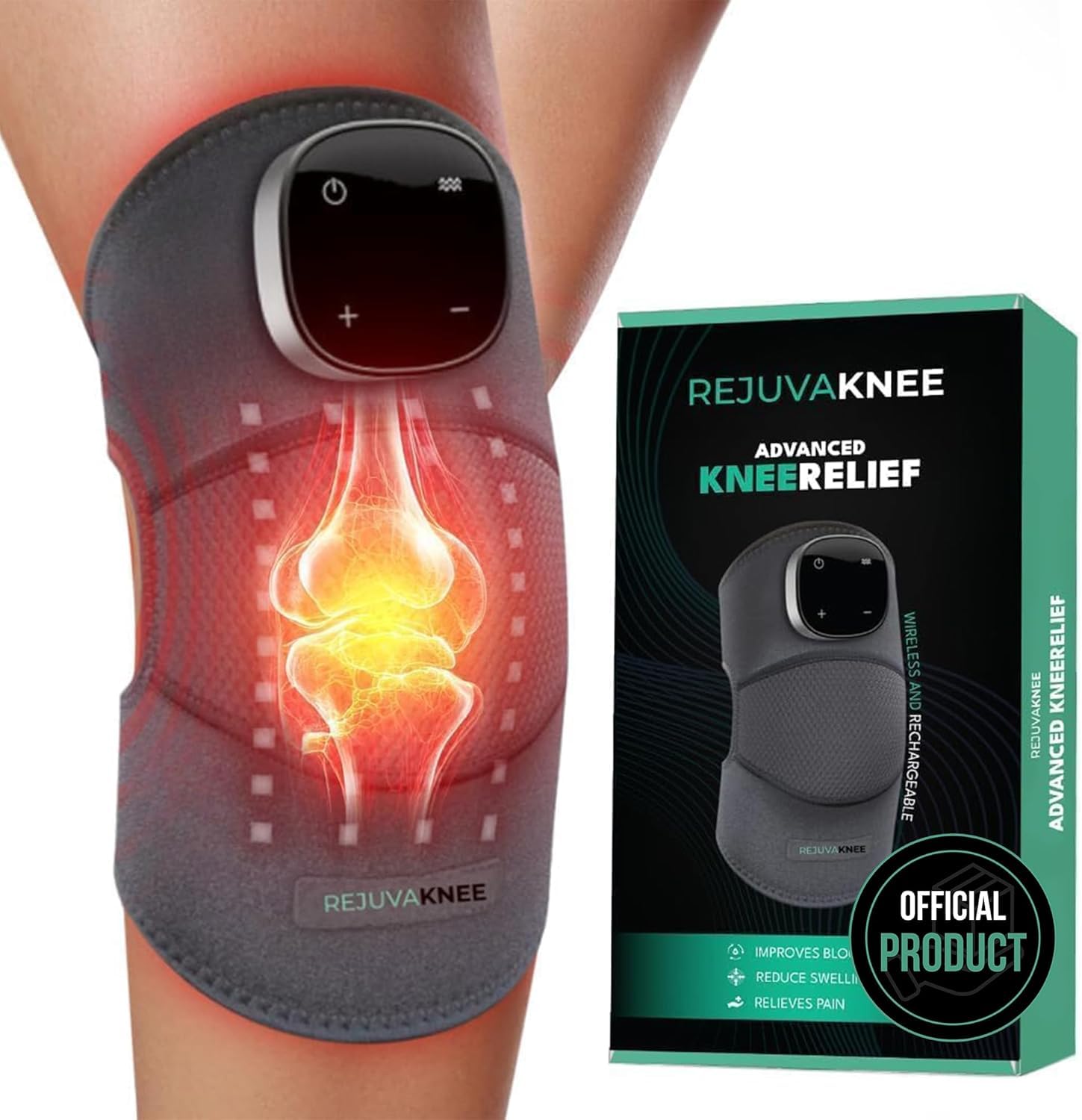 Photo 1 of **PARTS ONLY***RejuvaKnee Triple Method Massager – The Official – Soothing Heat, Knee Wrap & Massager for Comfort and Relaxation, Adjustable Knee Massager for Everyday Use 1 pc