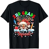 2nd Grade Squad Christmas Reindeer Costume Students Teacher T-Shirt