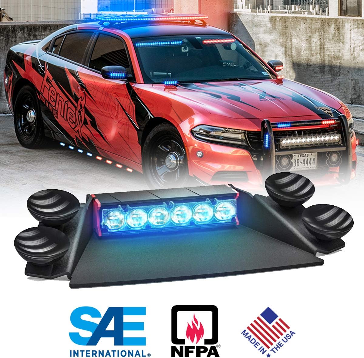 Feniex Fusion 1X Dash Light (Blue, 40&deg;)