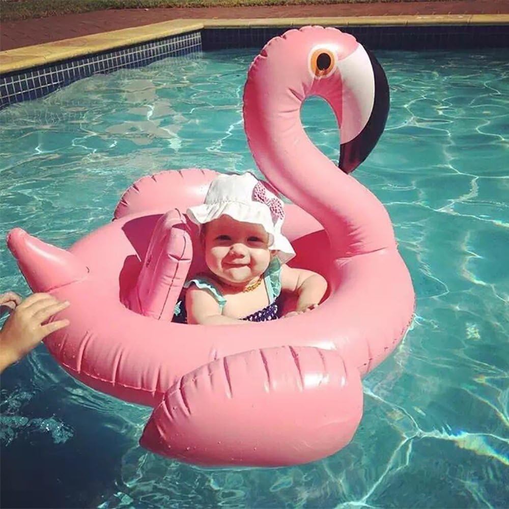 flamingo baby float with canopy