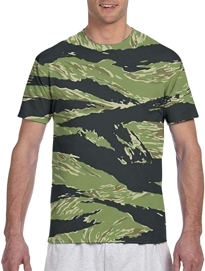 Animal Tiger Stripe Men's Short Sleeve T Shirt, Slim Fit Jersey TShirt