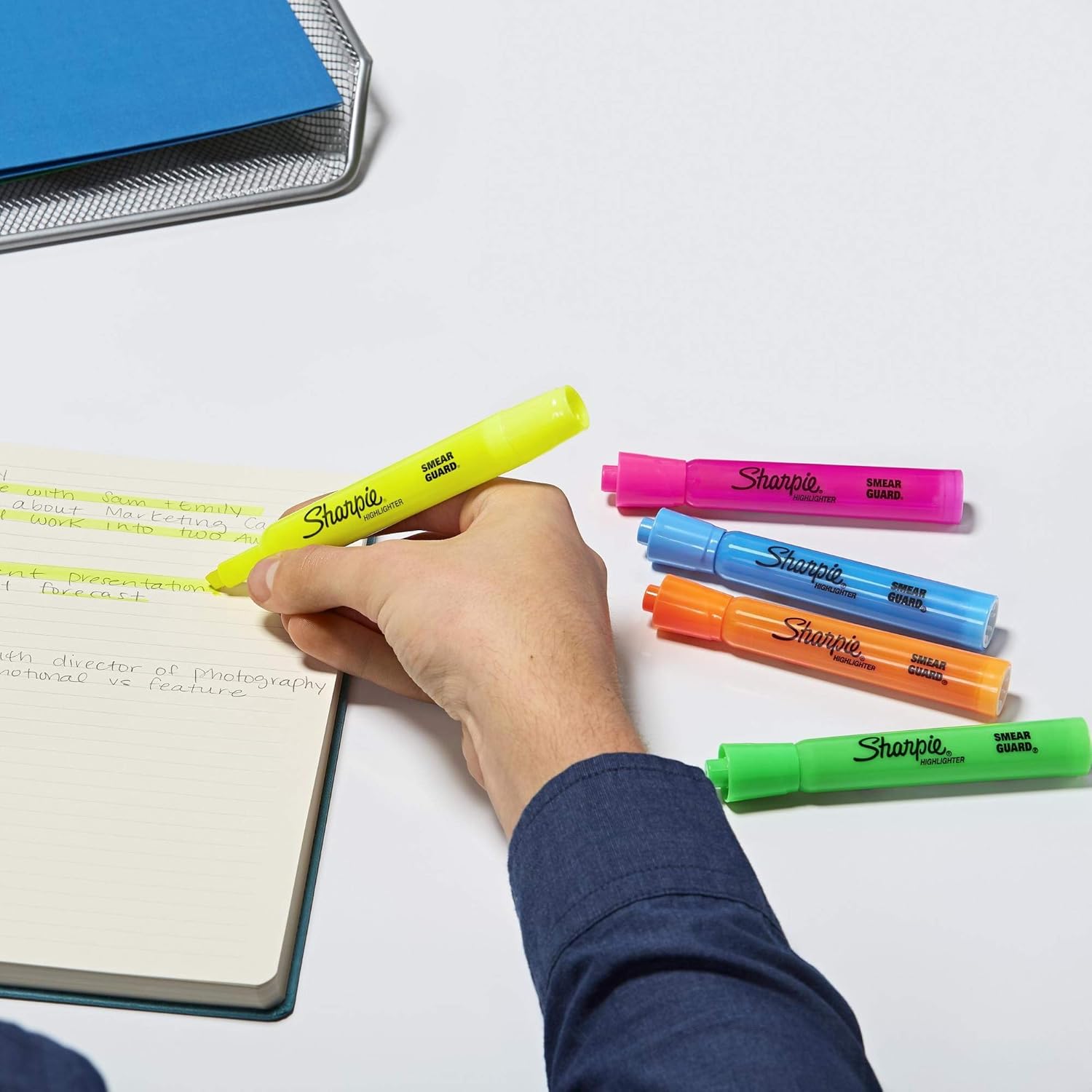 Sharpie Tank Highlighters Assorted Fluorescent Colors | Chisel Tip Highlighter Pens, 12 Count : Fluorescent Highlighters : Office Products