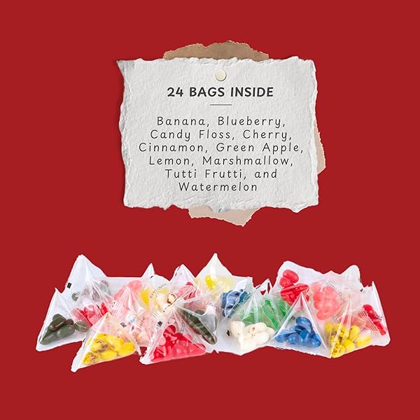 JELLY BELLY HARRY POTTER MARAUDER’S MAP TRIVIA ADVENT CALENDAR, COUNTDOWN TO CHRISTMAS 2024, 24 INDIVIDUAL BAGS OF BERTIE BOTT’S JELLY BEANS