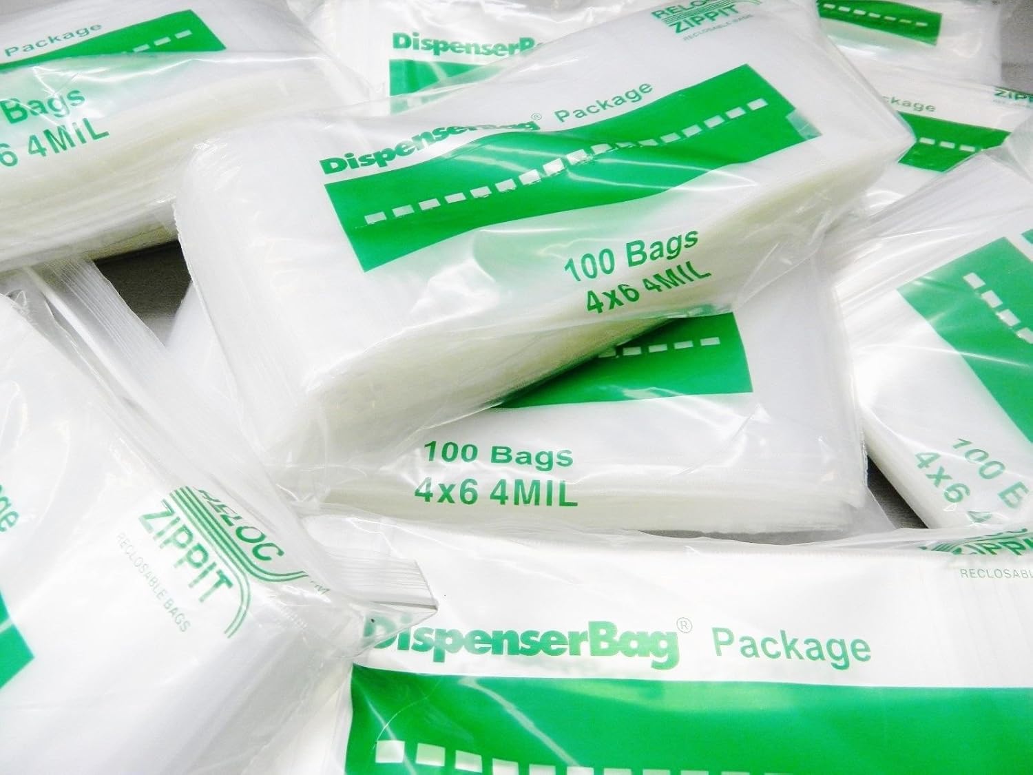 1000 ziplock Bag 4"x6" Clear Poly Plastic 4 mil reclosable