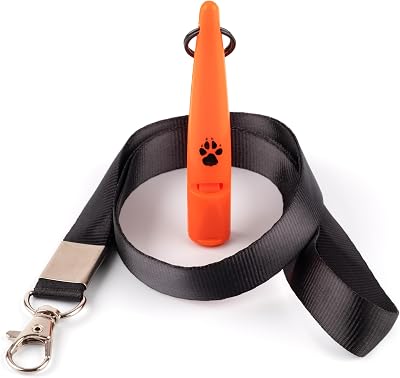 TDL The Dog Lady Gun Dog Training Whistle with Lanyard Orange