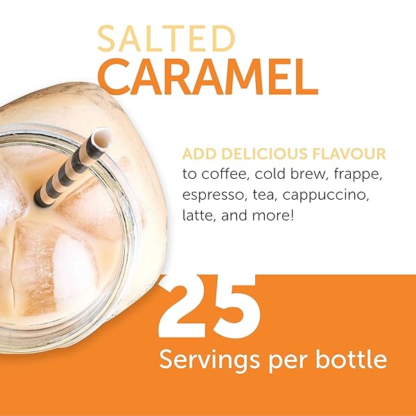 JORDANS SKINNY SYRUPS JORDAN SKINNY SYRUP SUGAR FREE SALTED CARAMEL,ONE 25.4 OUNCE BOTTLE