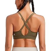 RUNNING GIRL Sports Bra for Women High Support, Molded Cup High Impact Sports Bras with Sewn in Pads Strappy Running Bra