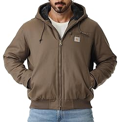 TUAOVA Men's Work Coat Washed Duck Fleece Lined