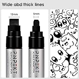 Colpart Acrylic Marker Wide 3-in-1 15 mm Chisel Tip 7 Colors Waterproof view 3