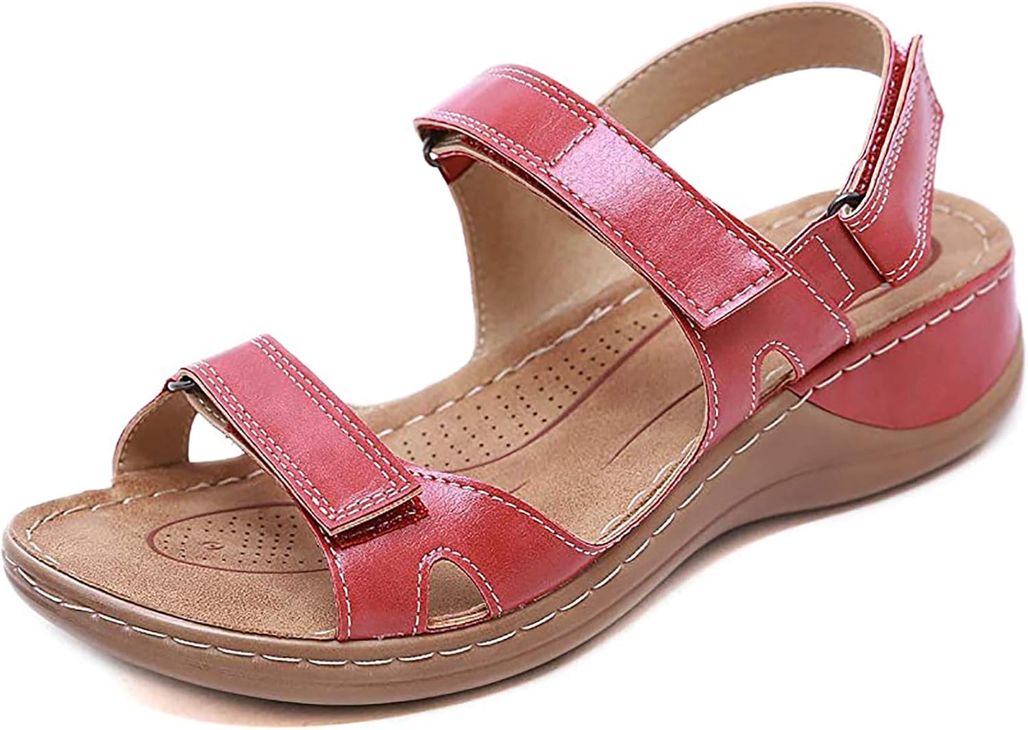 Amazon.com: Sandals Womens Sandals Summer Shoes Leather Flat Ladies Sport Trekking Open Toe 