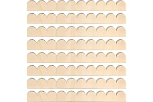 AHZEMEPINYO 24 Pack of 15.75 Inch Unfinished Wooden Scalloped Moulding Trim Unfinished Scalloped Decorative Wood Trim DIY Moulding Trim Scalloped Edge Decorative Wood Molding for Home Wall decor