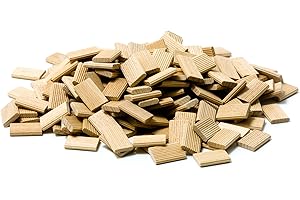 Tolux Rectangular Wooden Dowels, Wooden Tenon, Grooved Pin 6x20x40 [mm] Pack of 190 pcs. Compatible with Any Joining Machines Including Festool. Made Out of high Quality Beech Wood.