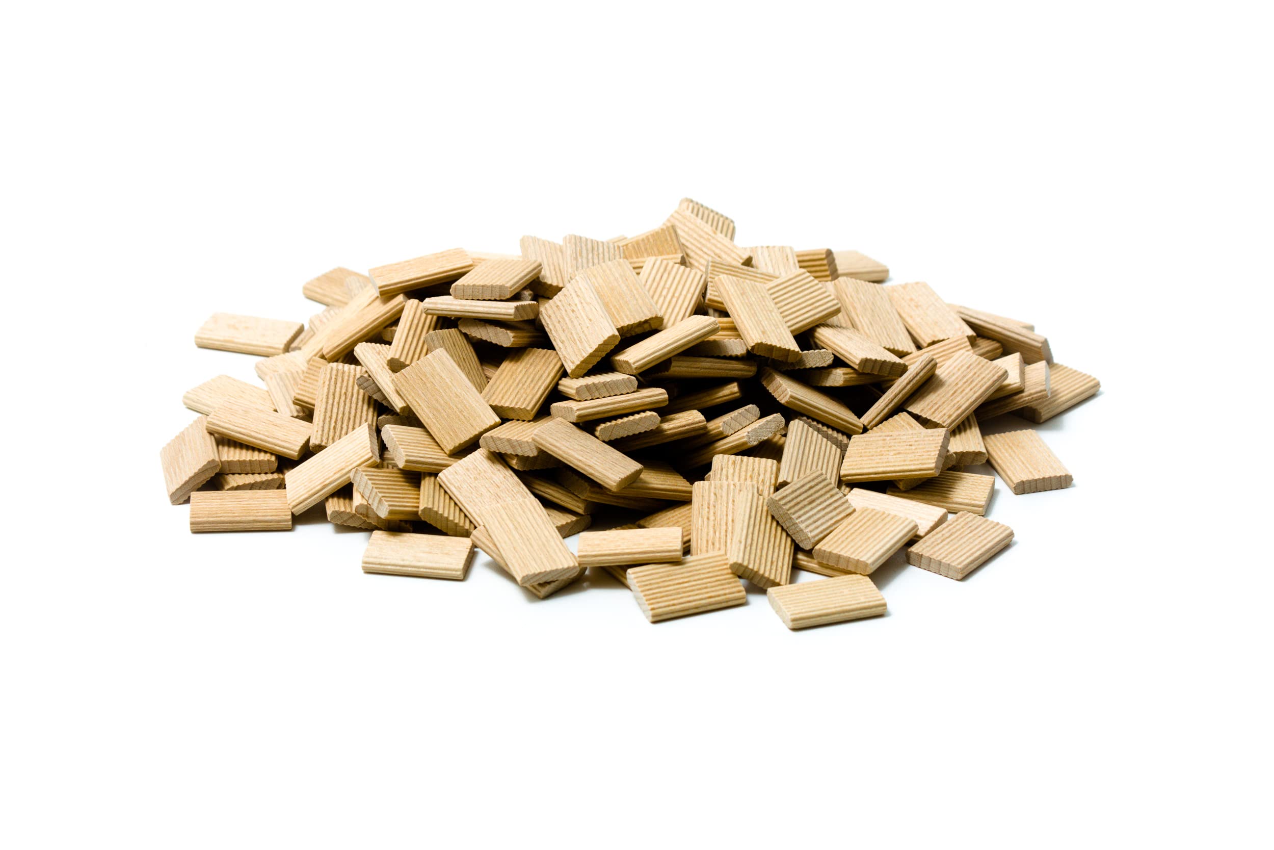 Tolux Rectangular Wooden Dowels, Wooden Tenon, Grooved Pin 5x19x30 mm, Pack of 300 pcs. Beechwood