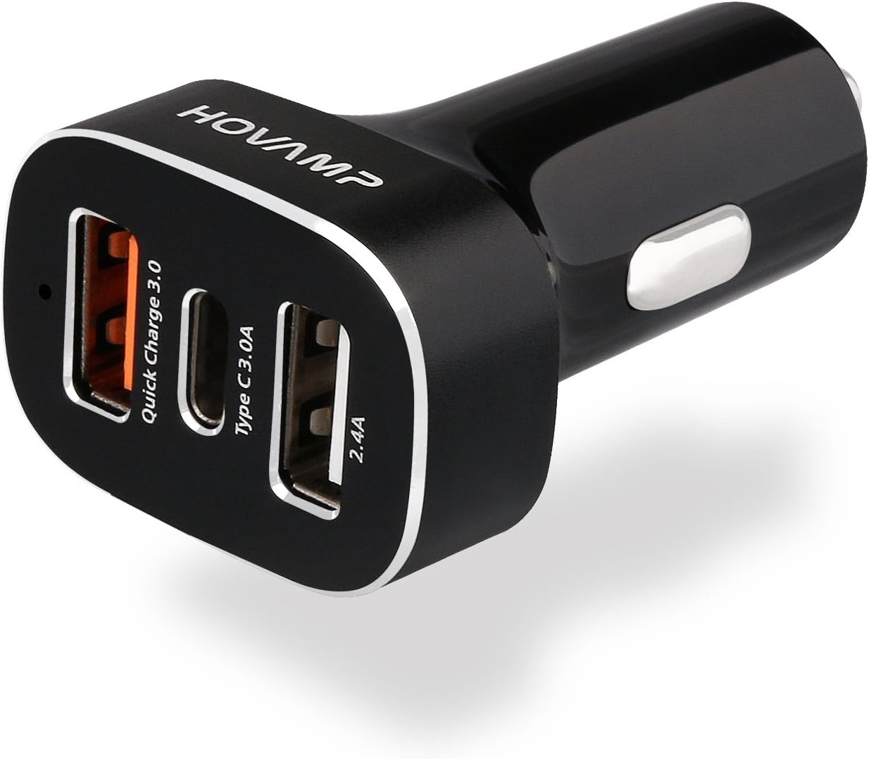 HOVAMP 3-in-1 45W 3 Ports Universal Compatibile USB Qualcomm Quick Charge 3.0 in Car Phone Charger for Iphone 6 6S 7 7 Plus LG G5 Nexus 5X / 6P HTC Samsung Galaxy S7 / S7 Edge and more(black)