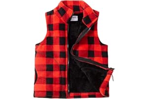 Mud Kingdom Boys Girls Polar Fleece Vest Winter Thick Warm Outerwear Funny Cartoon