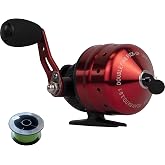 Bowfishing Reel Left and Right Reversible Handle, Spincast Bowfishing Reel Slingshot Bow Fishingfor Compound Bow and Recurve Bow