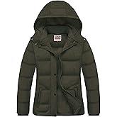 WULFUL Women’s Winter Coats Lightweight Warm Thicken Puffer Jacket Waterproof Quilted Winter Jacket with Removable Hood