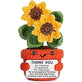 Principal Appreciation Valentines Teacher Gifts Cool Thank You Gift for Women Lady Boss Leader Coworker Farewell Going Away Leaving Pastor Birthday Graduation Gifts Christmas Crochet Sunflower