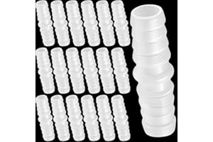 HINZIC 20pcs 3/8''(10mm) Hose Barb Fitting, Plastic Hose Barbed Splicer Pipe Connectors Mender Joint Adapter Union Fitting Watertight Straight