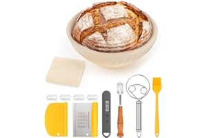 CODOGOY Sourdough Starter Kits, 9 inch Bread Proofing Basket, Banneton Proofing Basket For Bread baking, Bread Making Supplies Tools