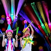 48PCS Fiber Optic Wands Glow Sticks Toy, LED Light Up Wand, Glow in the Dark Party Supplies, Light Up Party Favors, Glow Flashing Light Sticks Party Decorations (Brighter Color)
