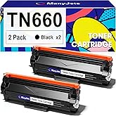 ManyJets TN660 Toner Cartridge Replacement for Brother TN 660 TN-660 TN630 - Compatible for Brother HL-L2380DW HL-L2300D HL-L2320D HL-L2340DW MFC-L2740DW MFC-L2700DW Printers (2-Pack, Black)