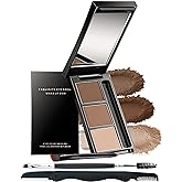 Eyebrow Powder Kit,Waterproof Eye Brow Tinting Filler Palette Set for Women | Eyebrow Makeup Kit with Brush Razor,Dark Light Brown Nude Brow Powder,Fill &amp; Sculpt Full Brows,Thanksgiving Christmas Makeup