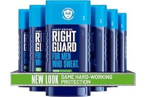 Right Guard Sport Fresh Scent Antiperspirant & Deodorant Invisible Solid - 4-in-1 Deodorant For Men, Blocks Sweat, 48-Hour Odor Protection, Quick-Drying, & Long-Lasting, 2.6 oz (6 Pack)