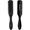 Jack Dean by Denman Curly Hair Brush D3 (All Black) 7 Row Styling Brush for Detangling, Separating, Shaping and Defining Curl