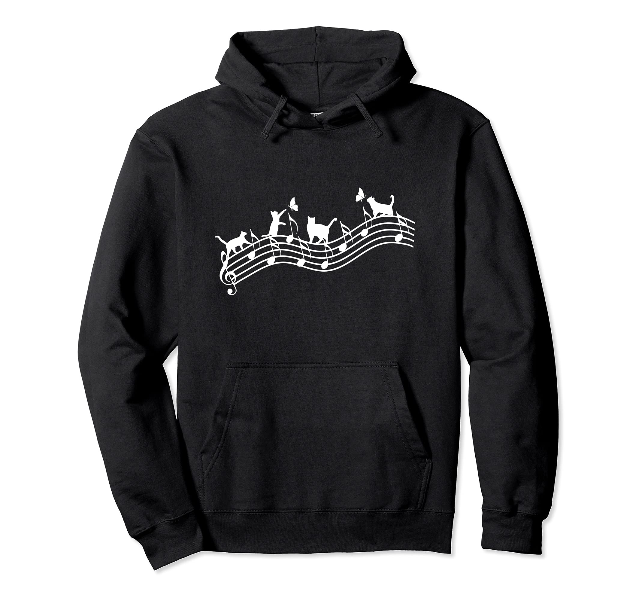 Cats kittens music and staves musical cats Pullover Hoodie