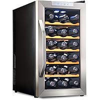 Ivation Premium Stainless Steel 18 Bottle Thermoelectric Wine Cooler/Chiller Counter Top Red & White Wine Cellar w…