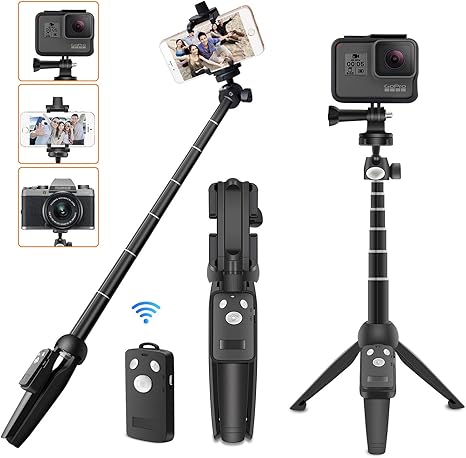 Amazon Co Jp Xxzu 自撮り棒 ミニ三脚 セルカ棒 アクションカメラ