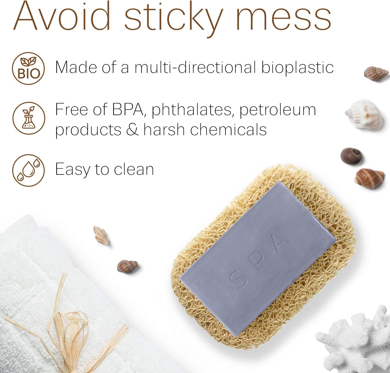 Pumice Stone for Feet - Natural Lava Foot Stone with New Eco-Friendly Holder - Callus Warts Corn Removal - Pedicure Exfoliator for Dry Dead Skin, Heels, Elbows, Hands - Healthy Foot Care Scrubber: Health & Personal Care