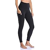 YUNOGA Women's High Waist Buttery Soft Athletic Yoga Pants 25" Inseam Leggings with Pockets