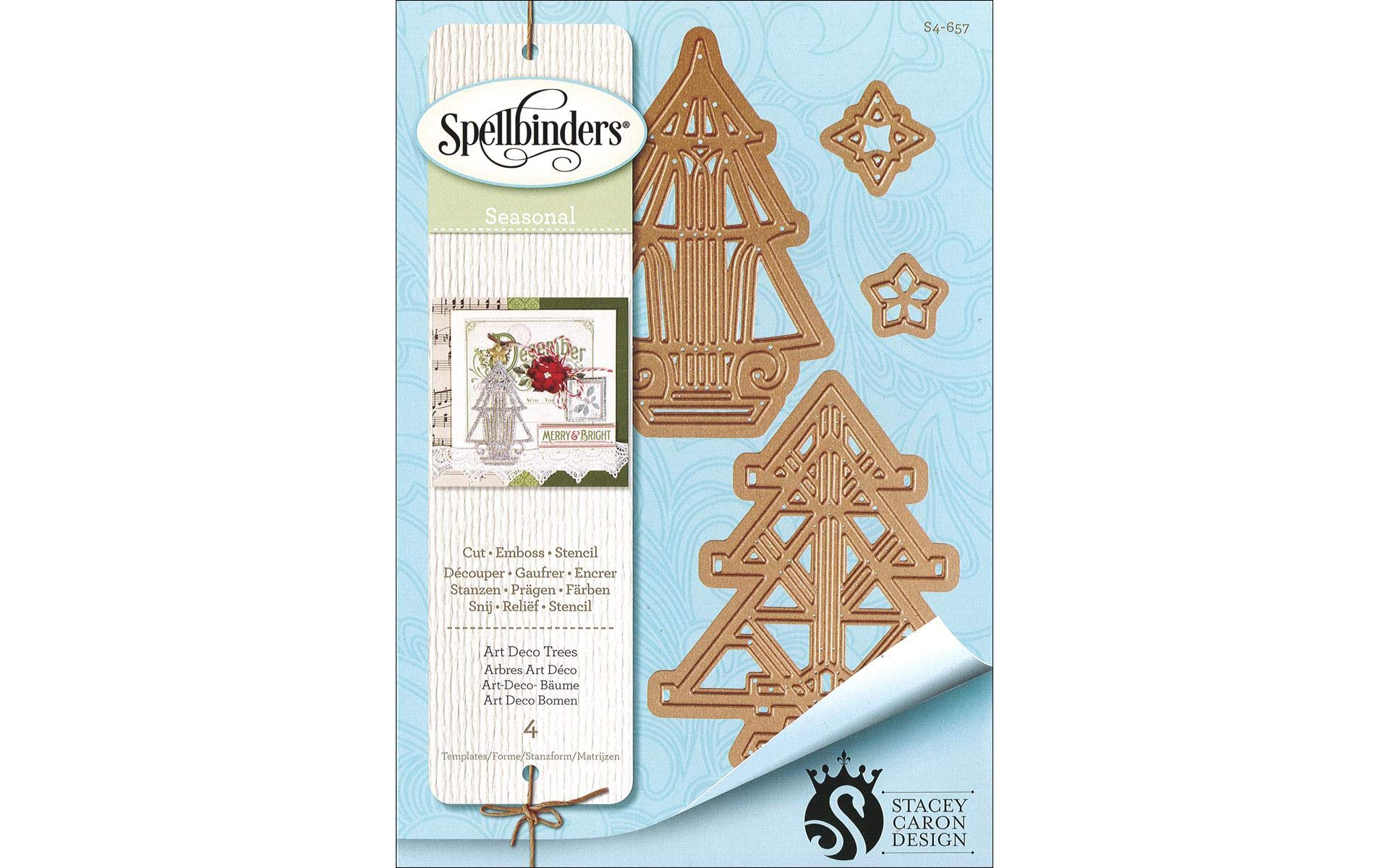 Spellbinders Shapeabilities Art Deco Trees Die, Metal, Brown