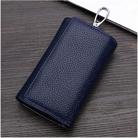 Amazon Co Jp 車のキーケース キーホルダーファッションレザーハウスキーパーメンズ レディース カーキーホルダーはジッパーリングキーケース カバーバッグキーオーガナイザーウォレット財布をカバー Color Navy ホーム キッチン