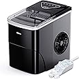 Silonn Ice Makers Countertop, 9 Cubes Ready in 6 Mins, 26lbs in 24Hrs, Self-Cleaning Ice Machine with Ice Scoop and Basket, 2
