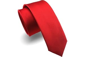 RBOCOTT 2.4" Solid Color Skinny Tie for Men Slim Necktie(6cm)
