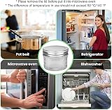 Hniuyun Glass Regular Mouth Mason Jars 120ml 12Pcs with Silver Lids Clear view 6
