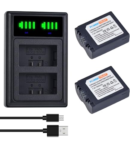 Batteria Panasonic CGA-S006E Batteria 2x CGA-S006E Caricabatterie Per Panasonic Lumix DMC-FZ8, FZ18, FZ30, FZ38 - Kit Nuovo Collezione Zacian