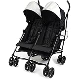 Summer Infant 3Dlite Double Convenience Lightweight Double Stroller for Infant & Toddler with Aluminum Frame, Two Large Seats