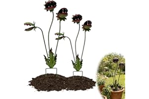 Whimsical Metal Carnivorous Plant Garden Stake, 25-Inch Large Venus Flytrap Monster Plant Sculpture, Durable Yard Art for Flo